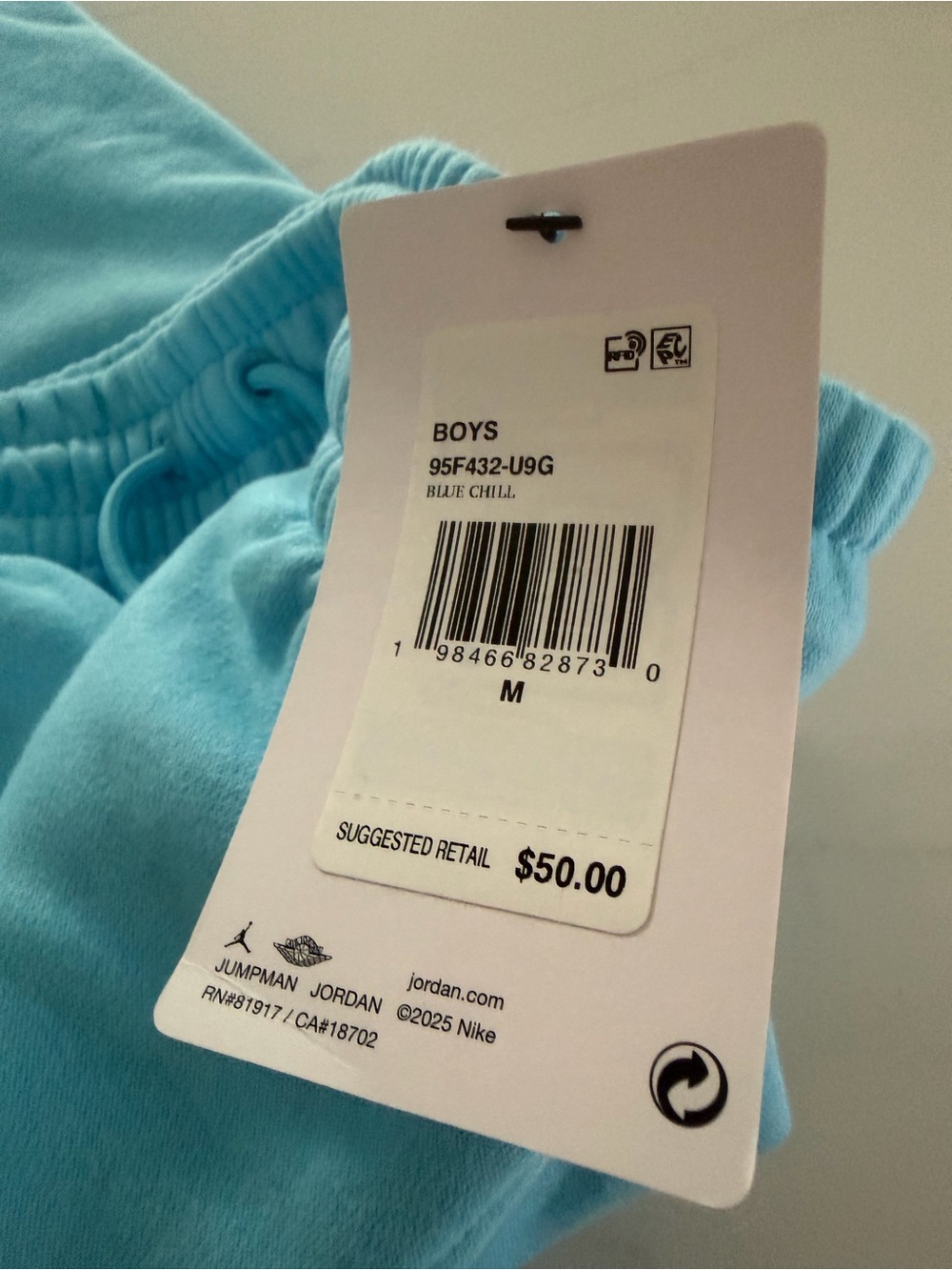 Jordan Youth Bright Blue Graphic Fleece Joggers - Picture 4 of 5